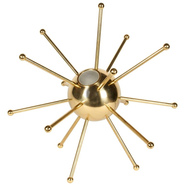 Italian Brass Sputnik Table Lamp - Inventory - Lost City Arts