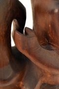 Hand-Carved Walnut Sculpture of Dancers by John Begg, Close Up 1