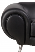 Black Leather Lounge Chair by Illum Wikkelsø, Close Up 3