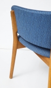 Nanna Ditzel ND83 Lounge Chairs Upholstered in Blue Fabric, Close Up