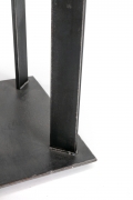 Artist Made Industrial Steel Pedestal Stand by Robert Koch, Cropped Bottom View