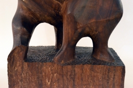 Hand-Carved Walnut Sculpture of Dancers by John Begg, Close Up 3