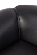 Black Leather Lounge Chair by Illum Wikkelsø, Close Up 2