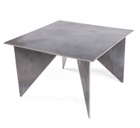 Artist Made Architectural Steel Table by Robert Koch, 3/4 Top View 2
