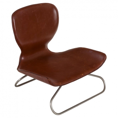 K-3 Low Leather Chair by Kirsten Jones & Adam Bottomley for KOI, England 2000s
