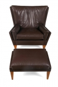 Lounge Chair &amp; Ottoman in the Manner of Illum Wikkelso