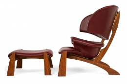 &quot;Viking&quot; Lounge Chair &amp; Ottoman