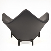 Adrian Pearsall Black Leather Coconut Chair, Back
