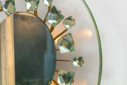 Ghiro Studios Backlit Chisel Cut Glass Mirror, Close Up 2