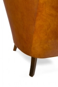 Steen Eiler Rasmussen Asymmetrical Leather Armchair for AJ Iverson, close Up 2