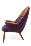 Hans Wegner Upholstered Peacock Easy Chair Model JH521