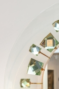 Ghiro Studios Backlit Chisel Cut Glass Mirror, Detail Shot
