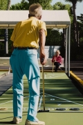 &quot;Shuffleboard&quot; Oil on Panel Painting by Max Ferguson