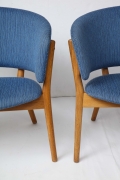 Nanna Ditzel ND83 Lounge Chairs Upholstered in Blue Fabric, 4