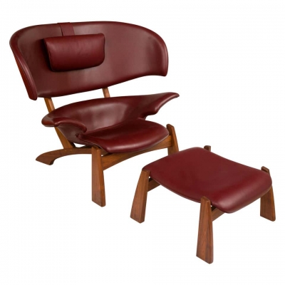 "Viking" Lounge Chair & Ottoman