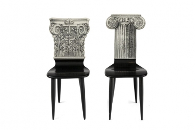 Piero Fornasetti Miniature "Capitello Ionico & Corinzio" Chairs